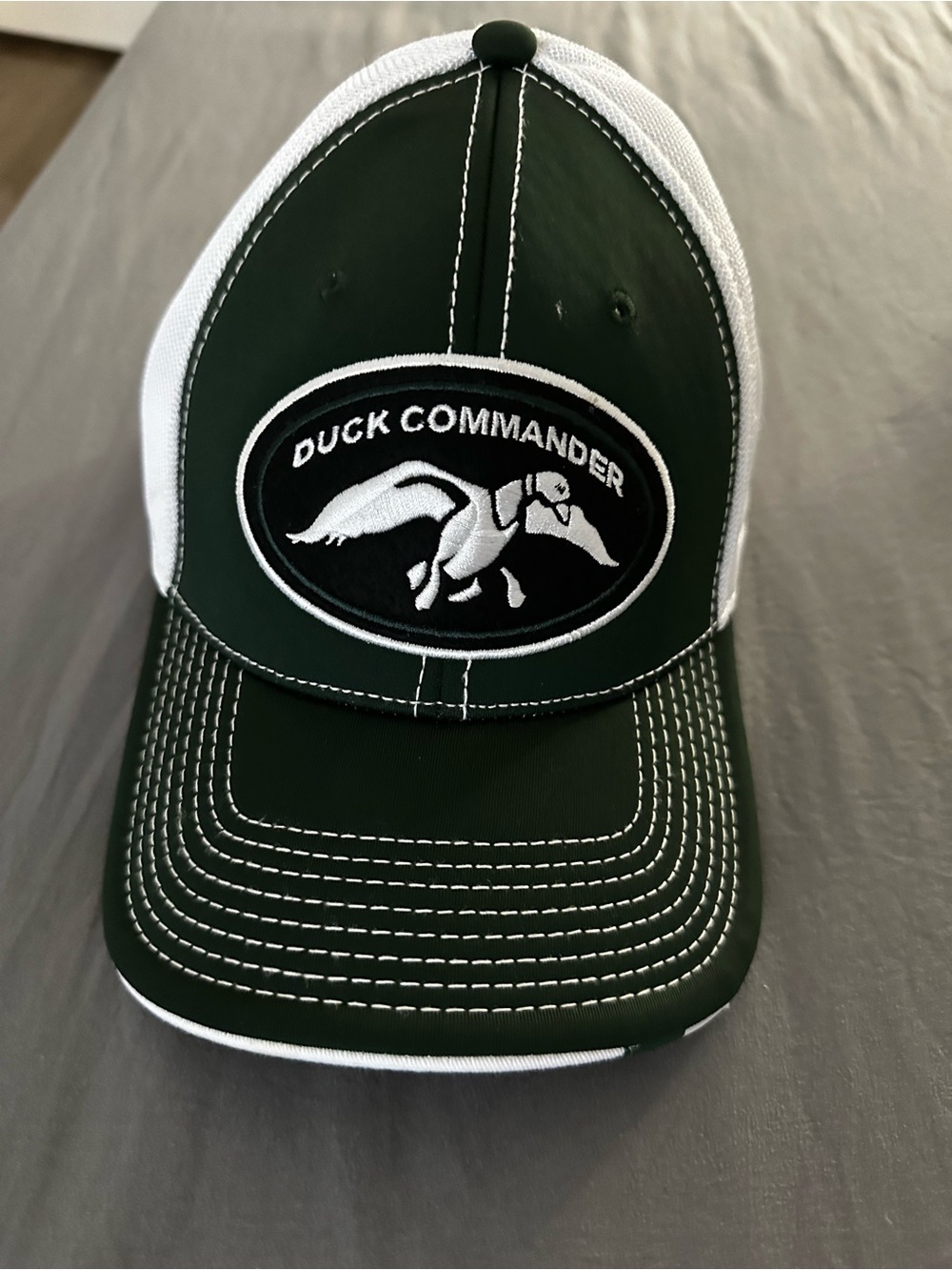 Duck Commander Dark Green & White Mesh Trucker Hat